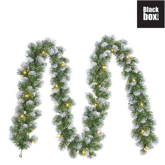 Girlander med LED-lys - 270 cm girlander med frost og LED