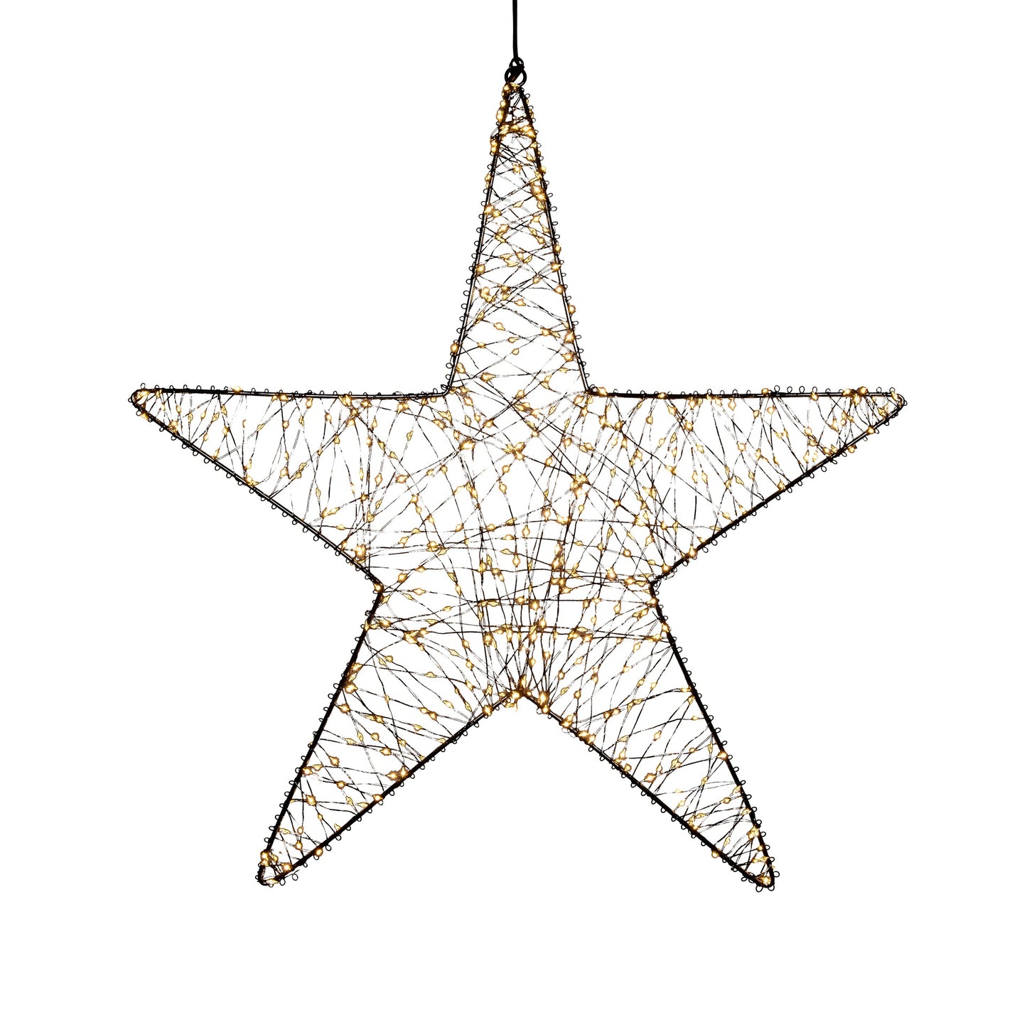 Adventstjerne 56 cm varmhvit julelys ute stjerne