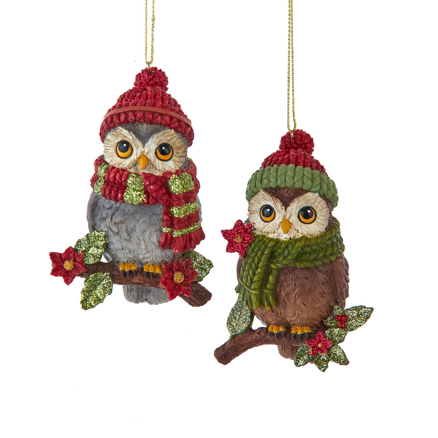Sett med to ugler - julekule