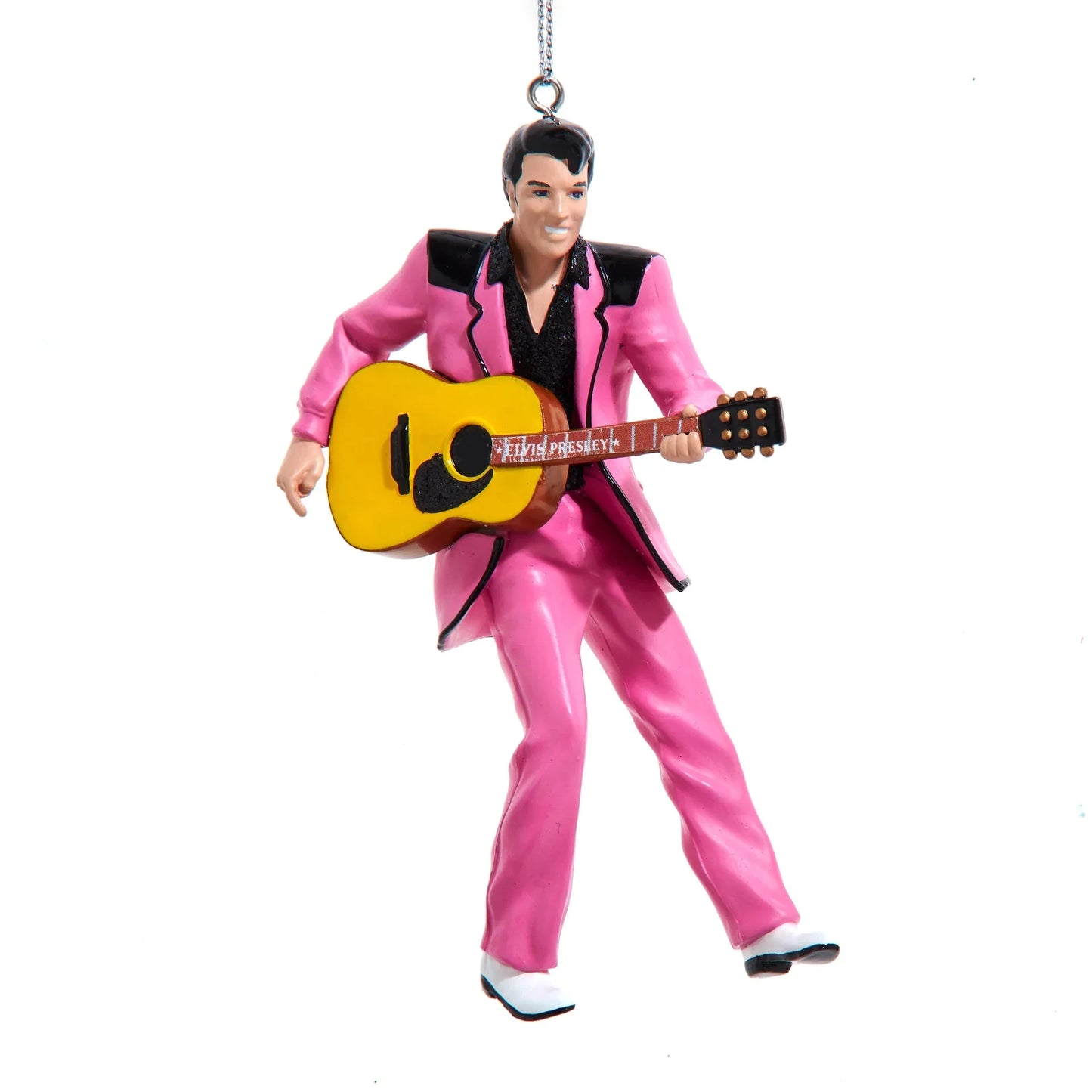 Elvis i rosa dress med gitar - juletrepynt - Juletrepynt.no