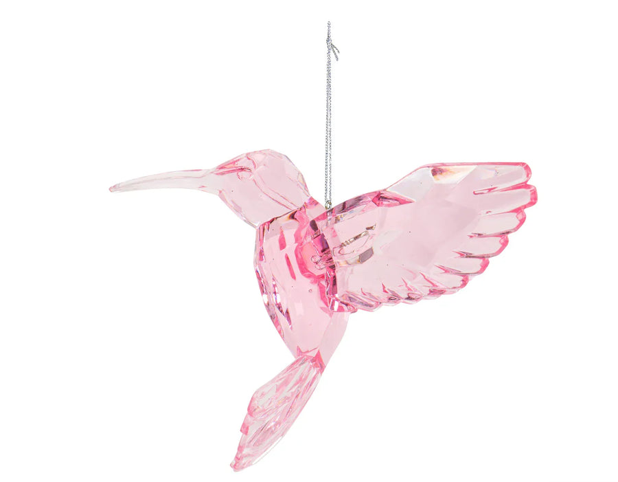 Kolibri julekule - Juletrepynt i rosa - Juletrepynt.no