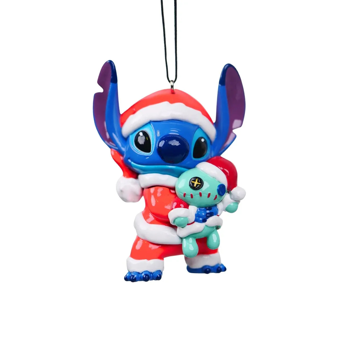 Stitch julekule. Med nissedrakt og scrum