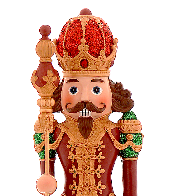 n øtteknekker med rød krone og spyd