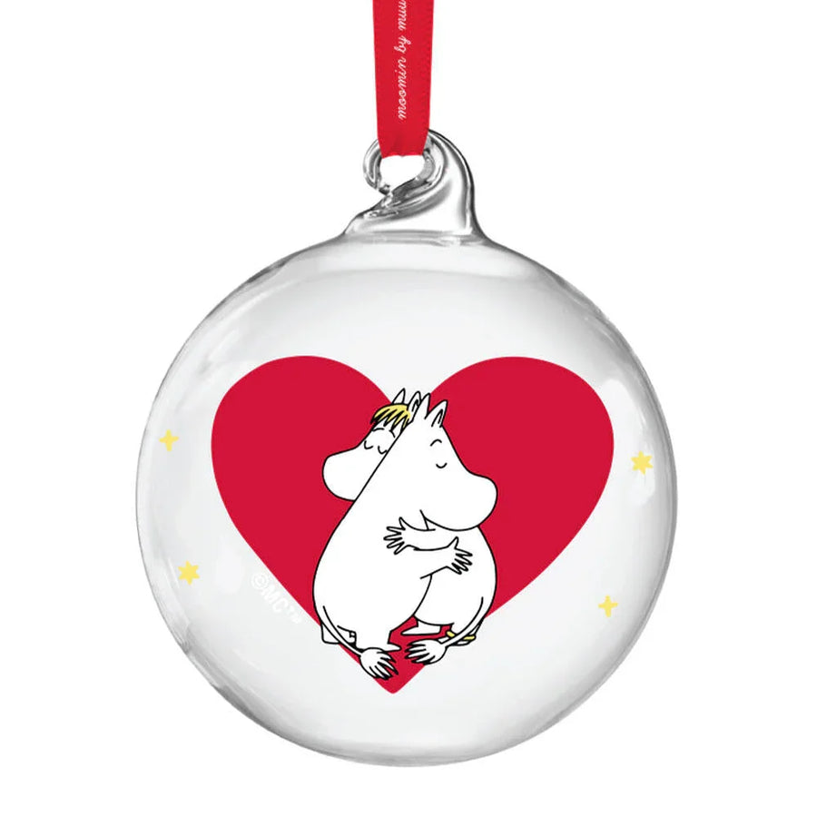 Mummi julekule med hjerte og mummi - Juletrepynt.no