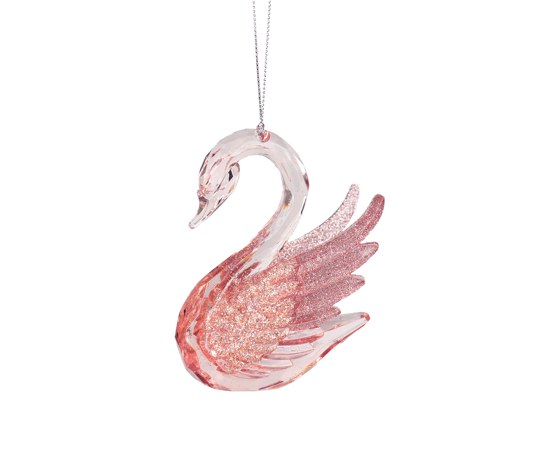Svane i rosa plast