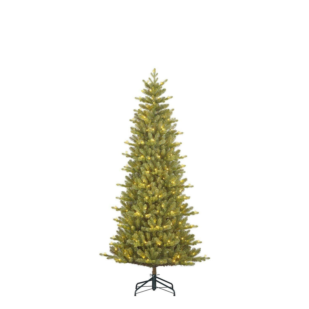 Smalt kunstig juletre med timer og dimmer - 185x86 cm - Juletrepynt.no