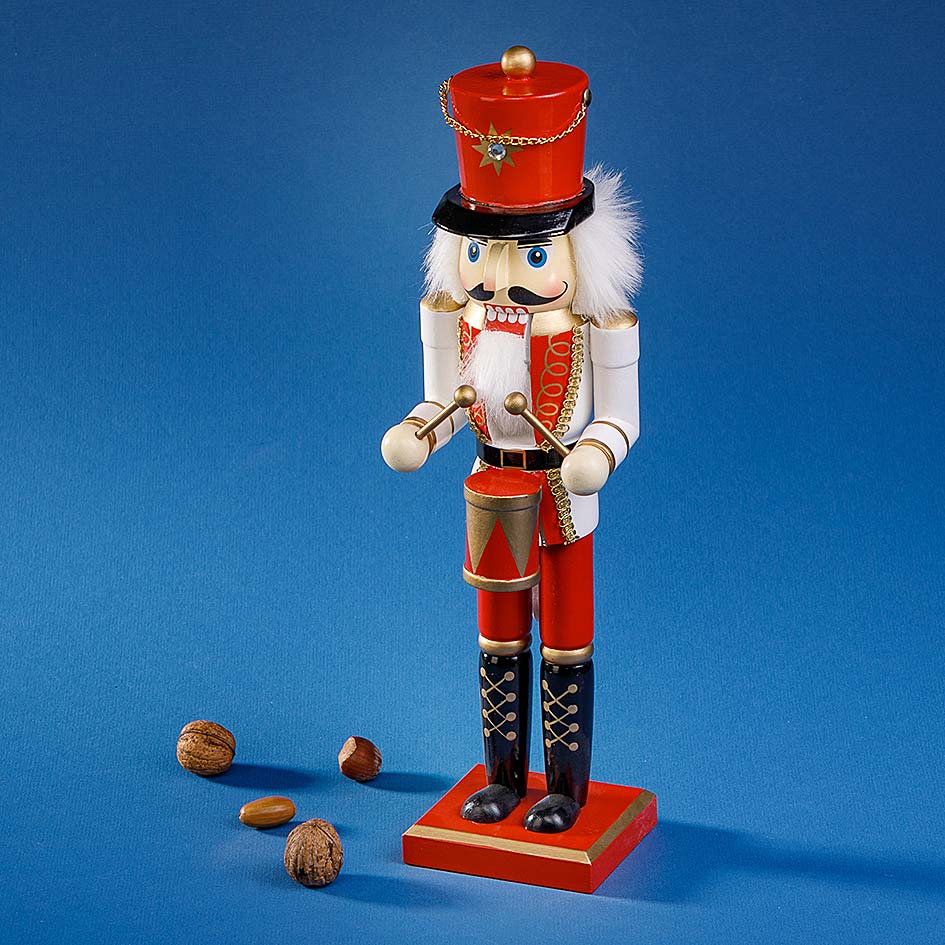 Nøtteknekker med tromme - Julepynt - 35 cm