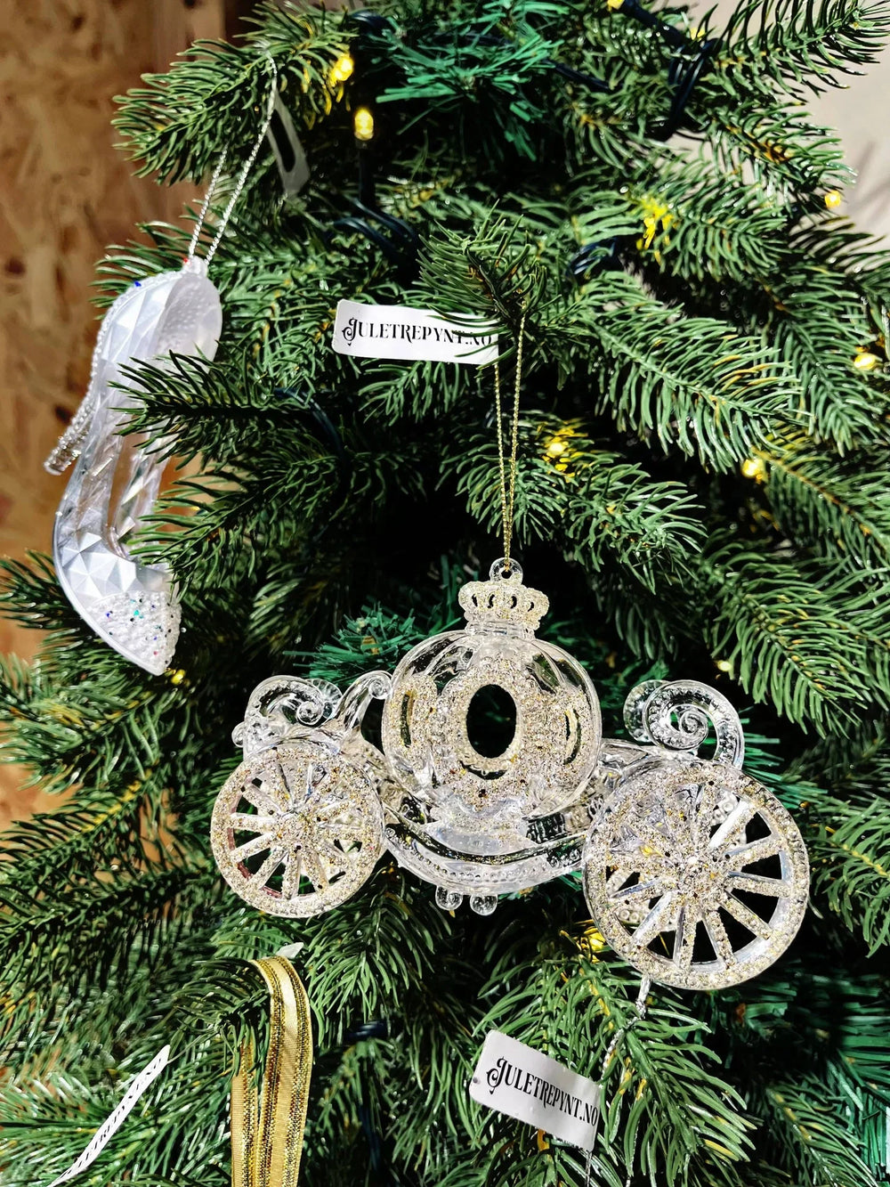 Askepottsko (8,5cm) - Pynt til juletreet - Juletrepynt.no