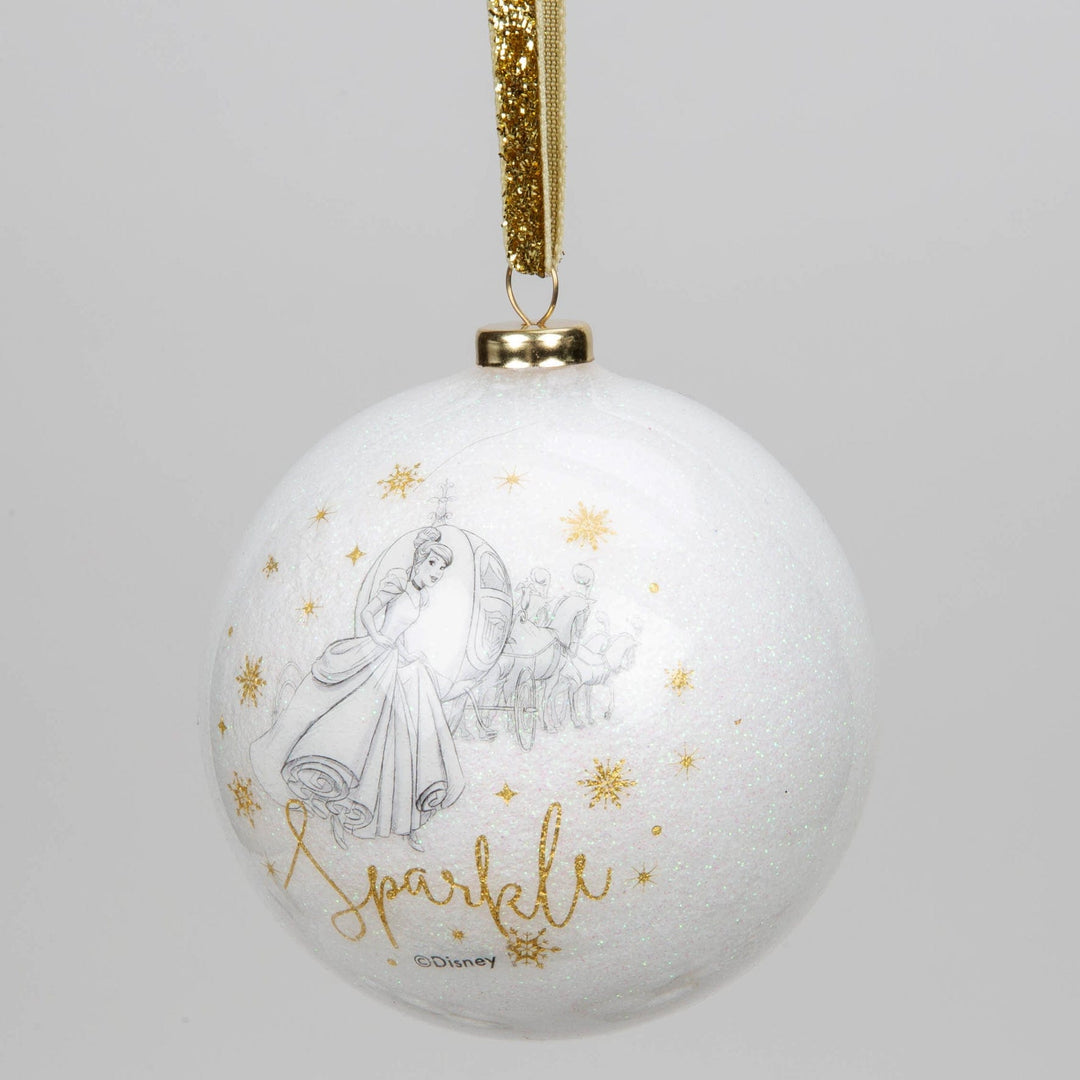 julekuler Disney julekule m/glitter, Askepott (8cm )