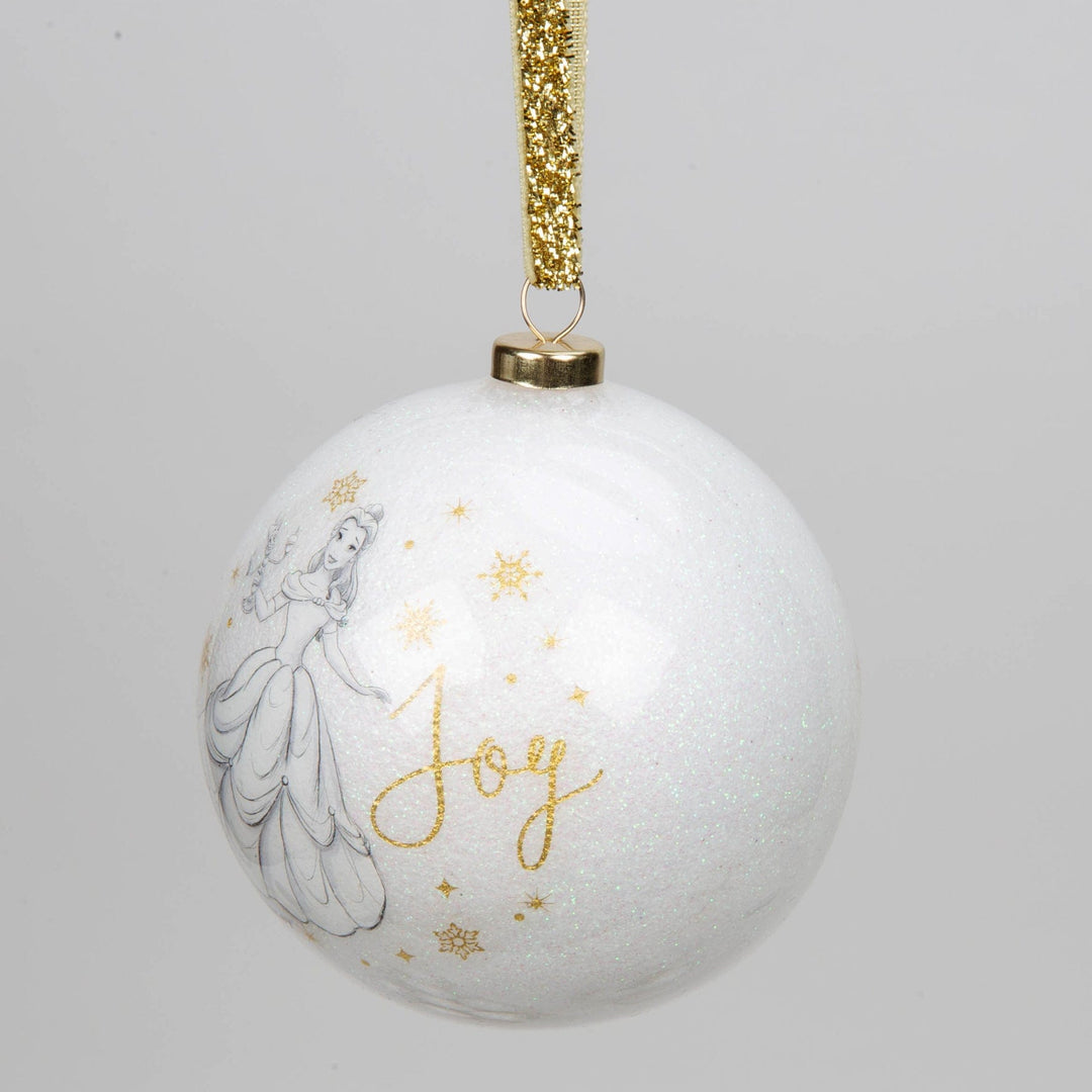 julekuler Disney julekule m/glitter, Belle (8cm )