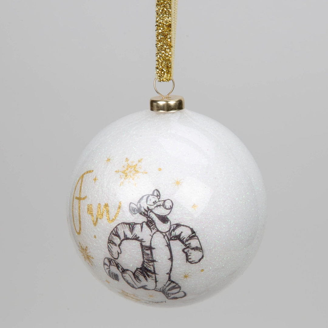 julekuler Disney julekule m/glitter, Tigergutt(8cm )