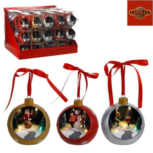 Roterende julekule (12x11 cm) - Juletrepynt.no