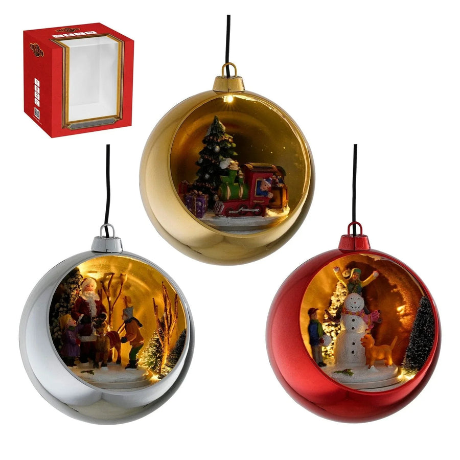 Roterende julekule (13x11 cm) - Juletrepynt.no