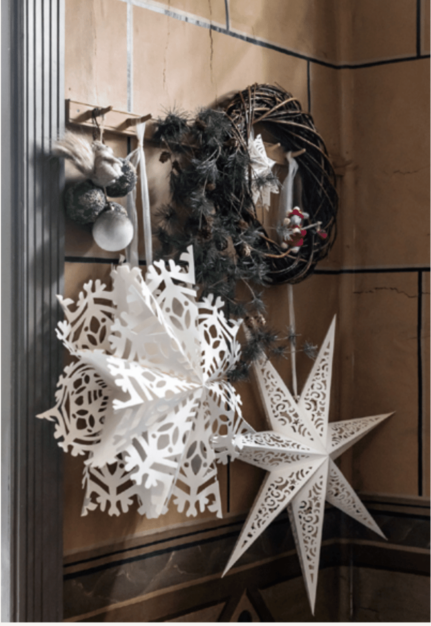 Julepynt 3D Hvit snøkrystall (60cm)