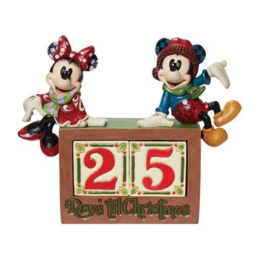 Julepynt Disney jul, Nedtelling med Mikke og Minni (18 cm)
