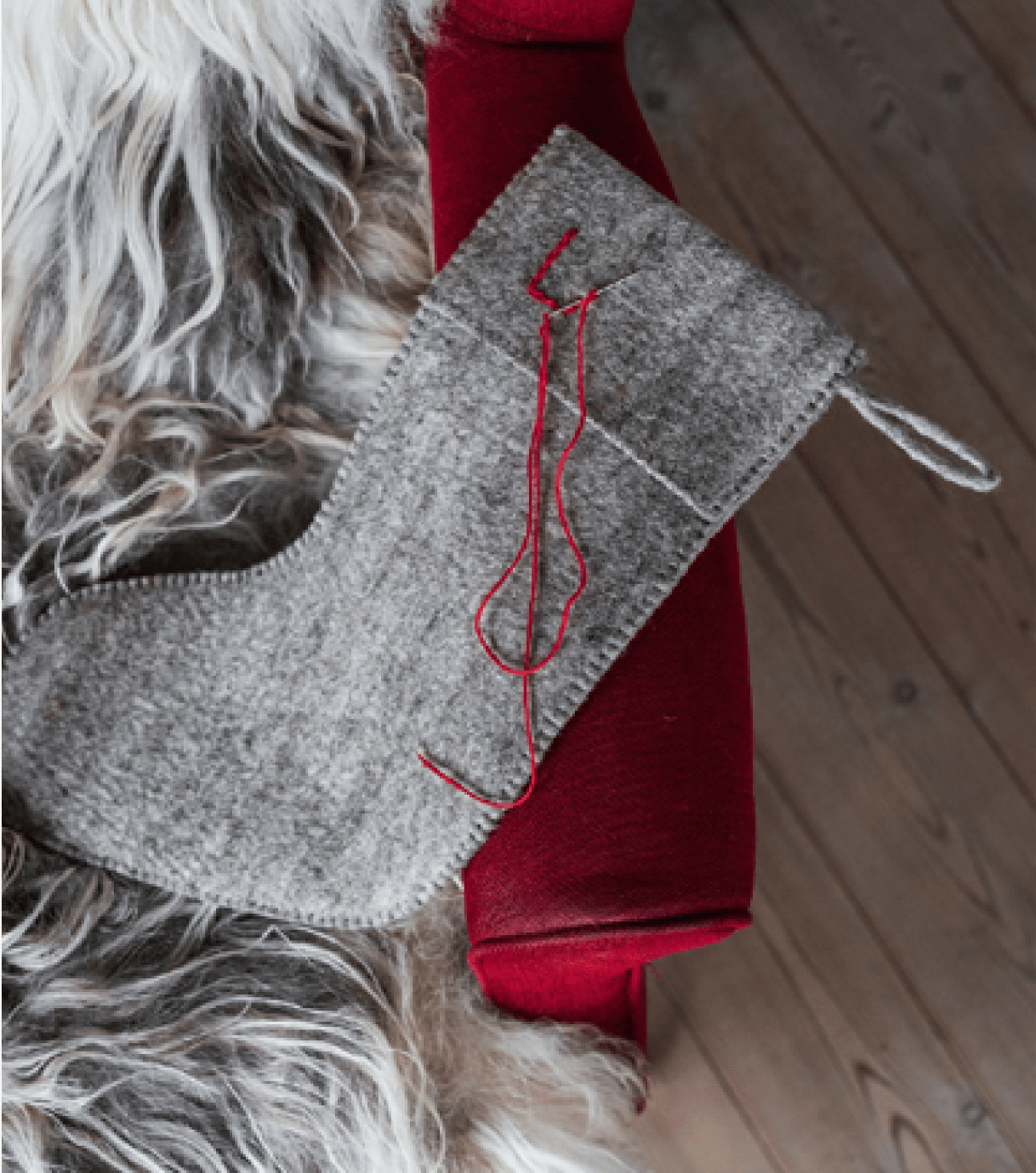 julestrømpe Julestrømpe, ullfilt (45 cm)