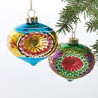 juletrepynt Julekule m/ reflektor, 1 stk (7cm)