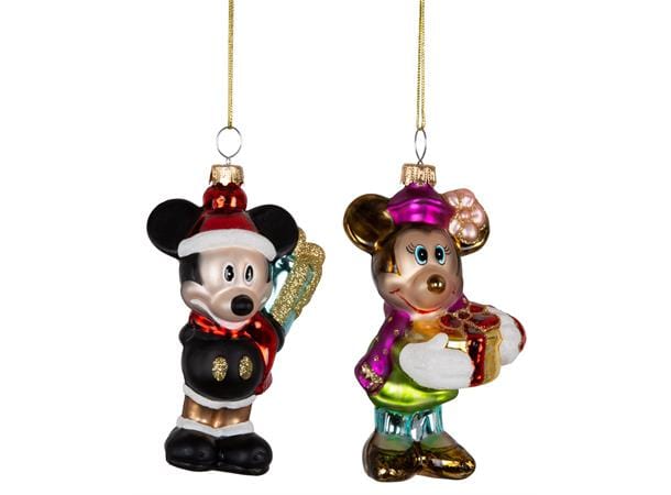 Mikke og Minni i glass, 1 stk (10,5 cm)