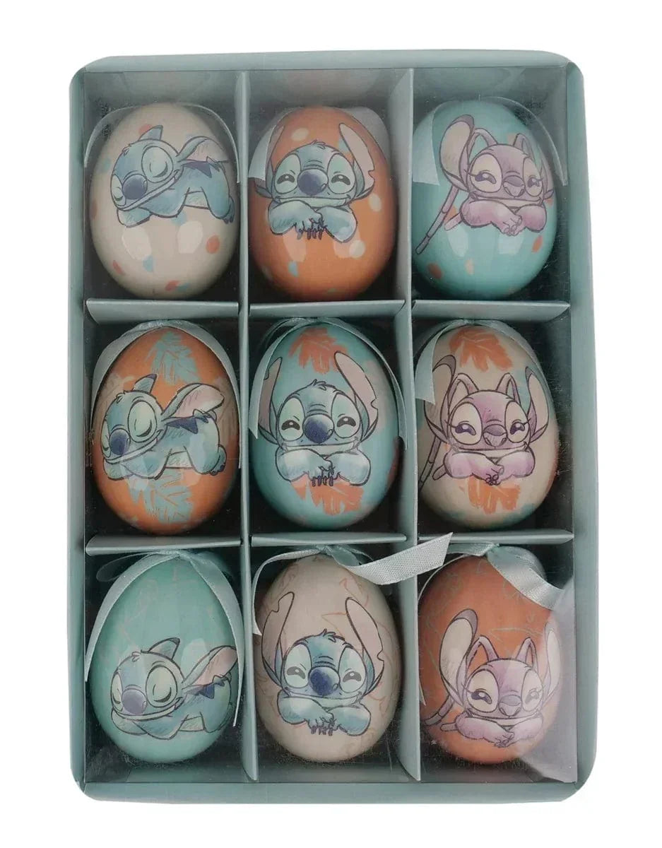 Disney Stitch påskeegg, 9 stk (4,5 cm) - Juletrepynt.no