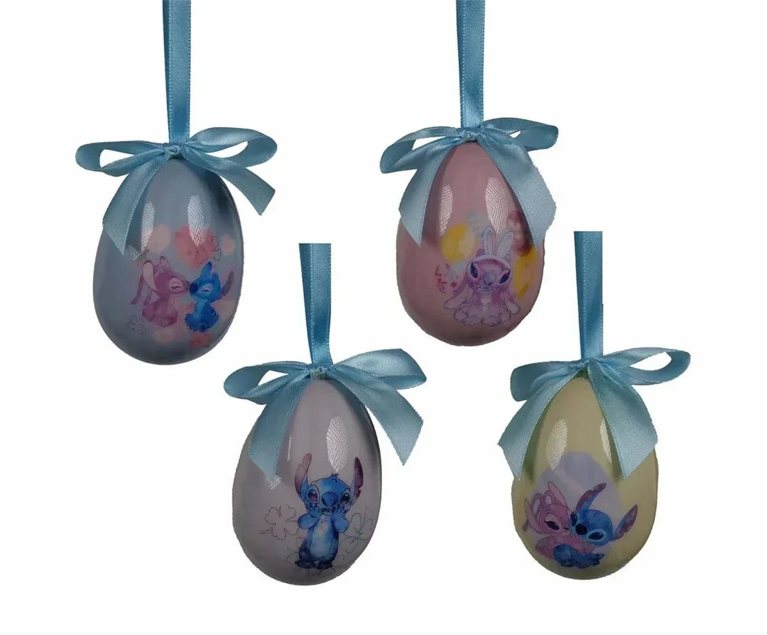 Disney Stitch påskeegg, 4 stk (7,5 cm) - Juletrepynt.no