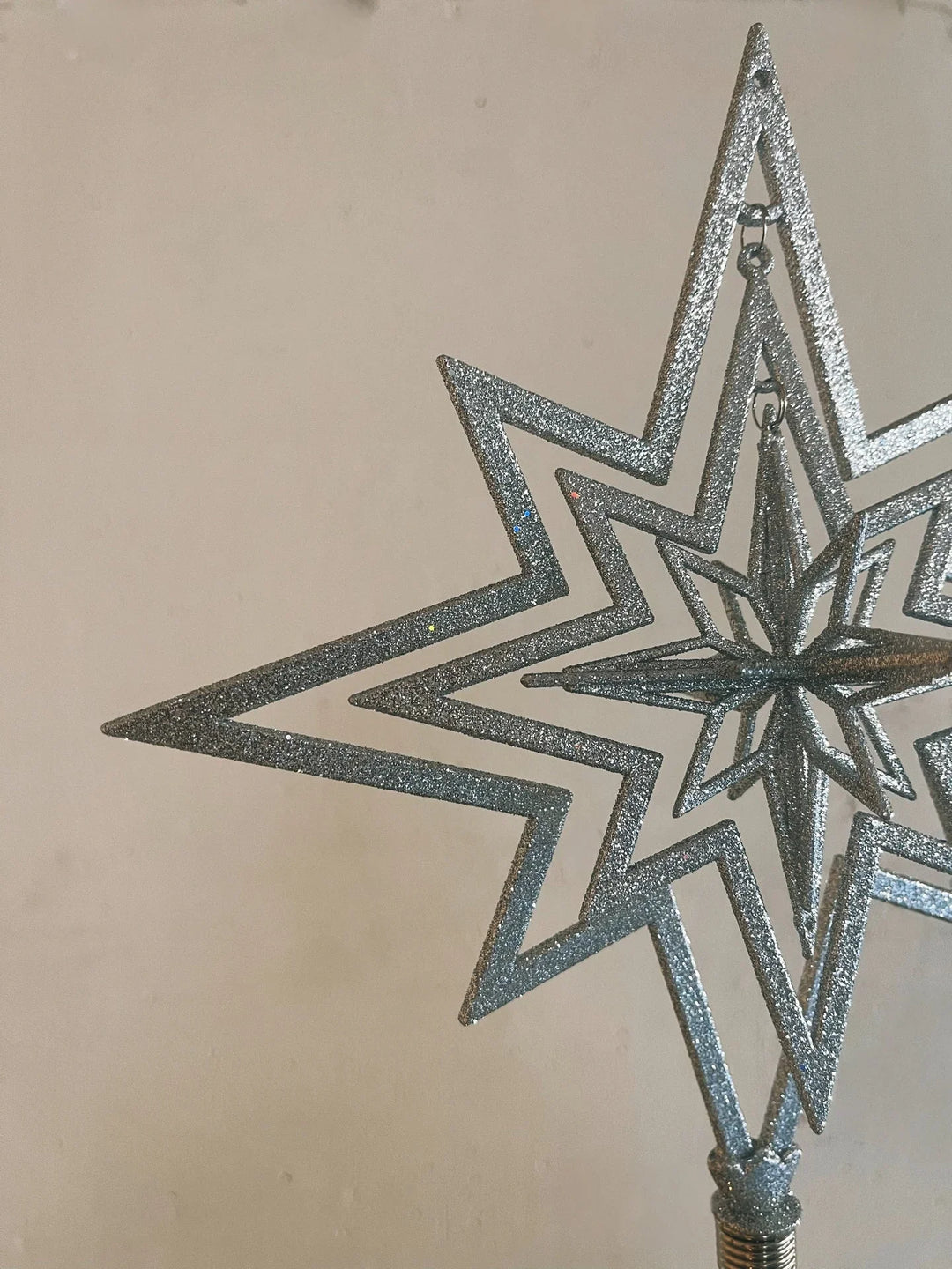 Toppstjerne (25 cm) - Juletrestjerne - 3D design i sølv eller gull - Juletrepynt.no