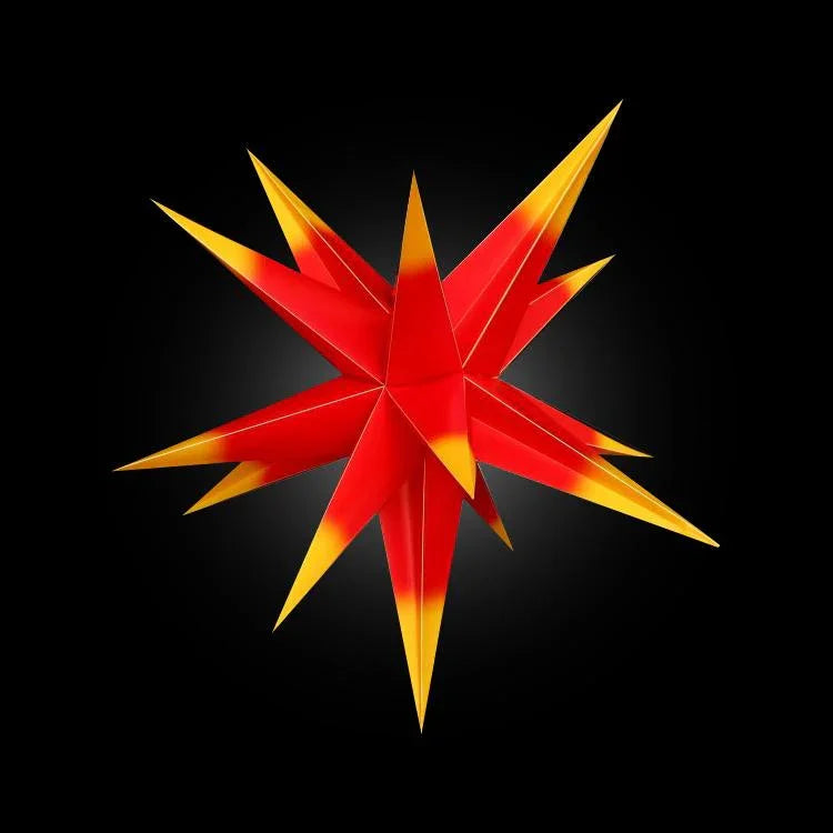 Multifarget stjerne med mange kanter - 3D - 55cm - Juletrepynt.no