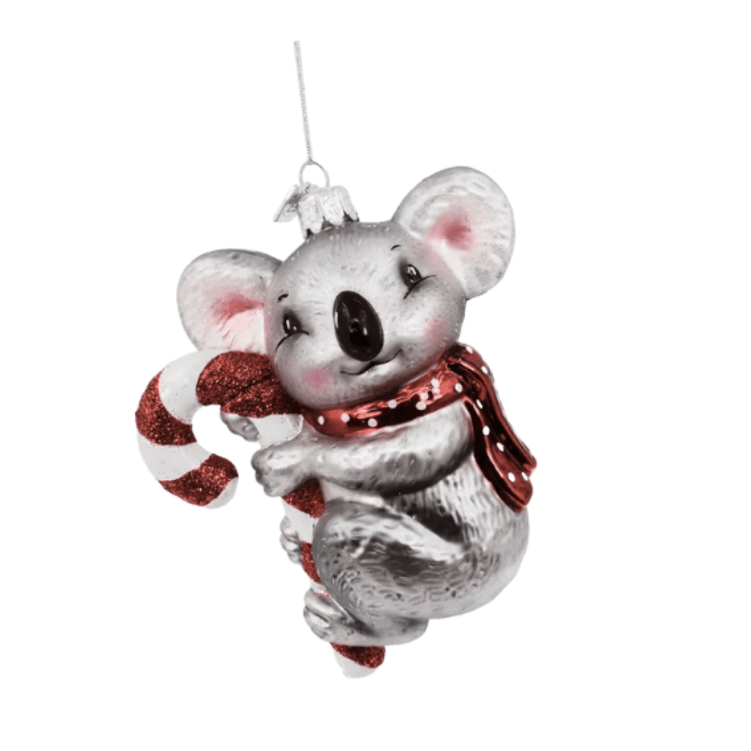 juletrepynt Koala med sukkerstang (13cm)