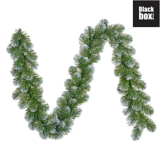 Girlander med litt frost - 270x20 cm - Juletrepynt.no