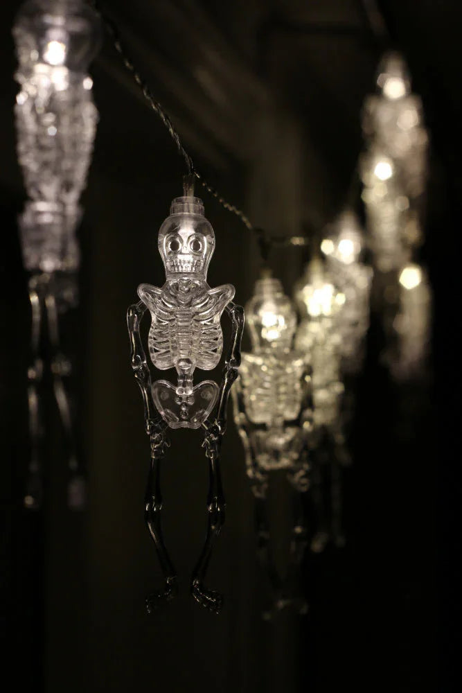 Lyslenke skjelett - 3 meter 20 pærer. Halloween - Juletrepynt.no