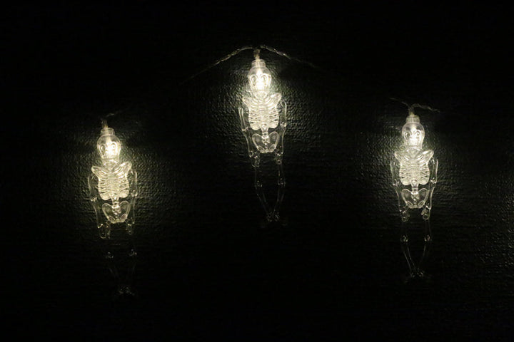 Lyslenke skjelett - 3 meter 20 pærer. Halloween