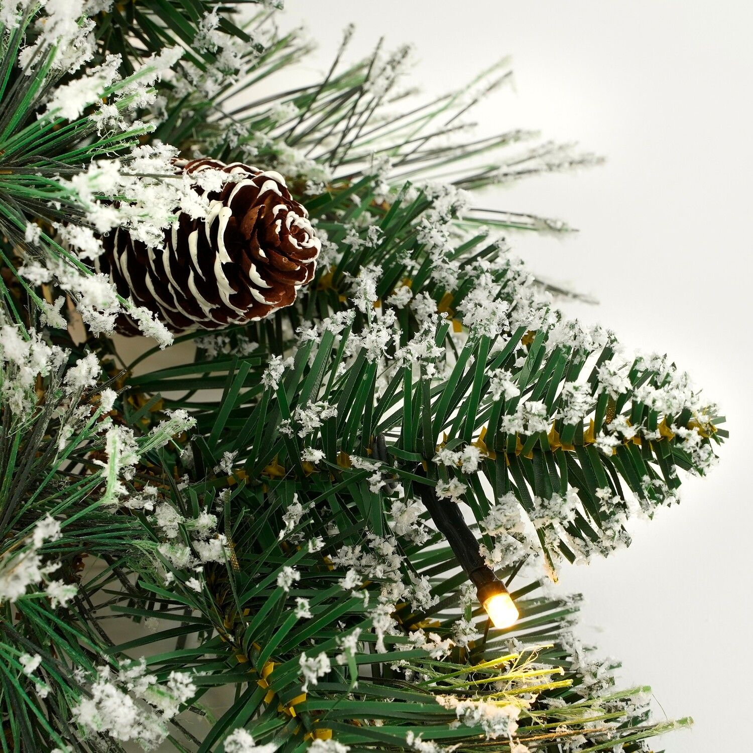 kunstig granbar krans 45 cm med LEDs