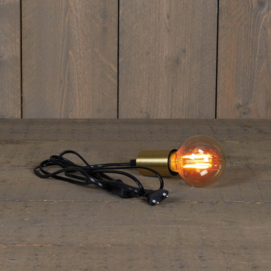Hengende retro LED-lampe - gullbase - Julelysbutikken.no