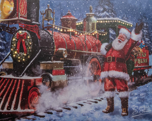 Julebildet - Santa's Express - tog - Julelysbutikken.no
