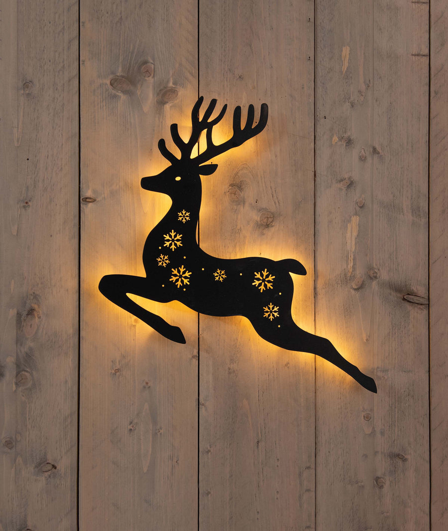 Rådyr med LEDlys - vegglampe