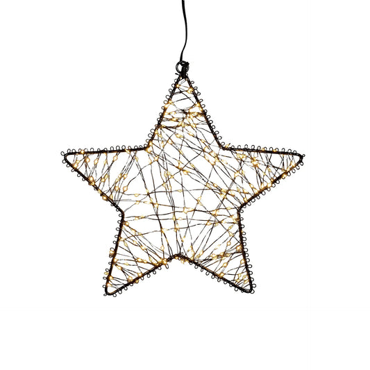 Julelys - Stjerne med 200 LED - varmhvit LED - Juletrepynt.no