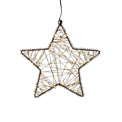 Stjerne julebelysning vindu utendørs LED varmhvit adventstjerne