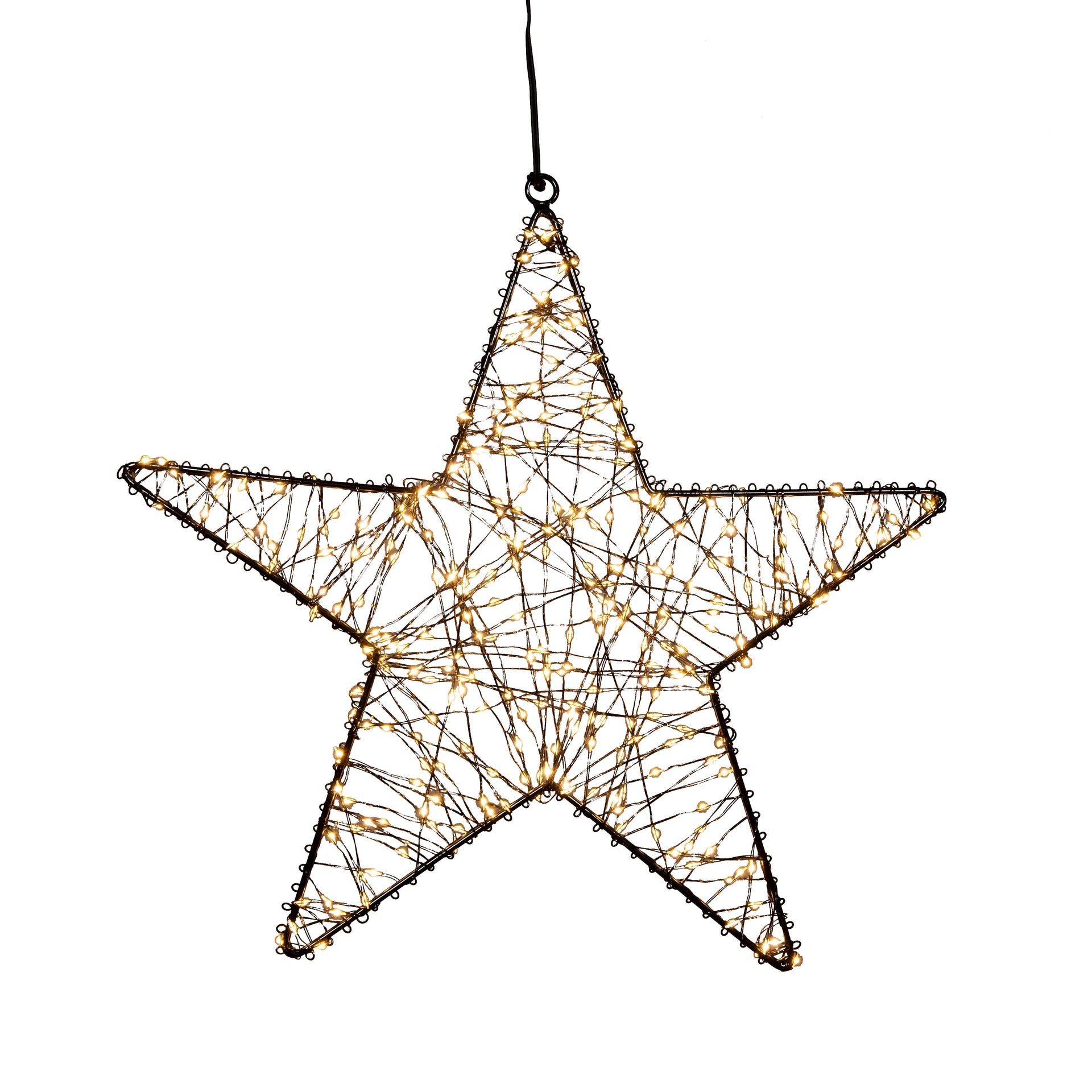 Julestjerne til vindu. Elegant julebelysning ute