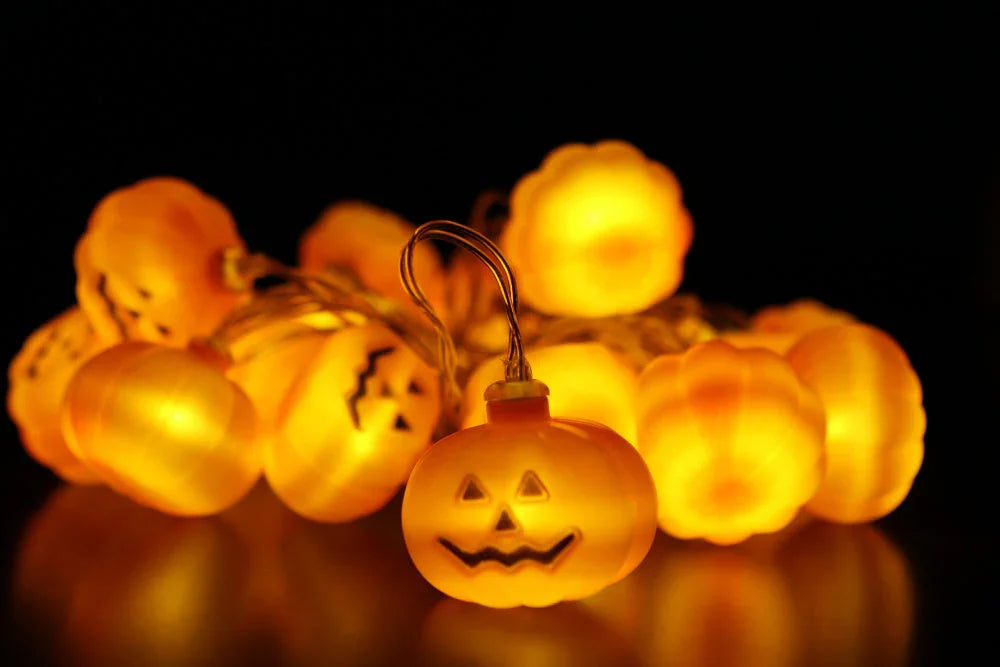 Lyslenke gresskar - 3 meter 20 pærer. Halloween - Juletrepynt.no