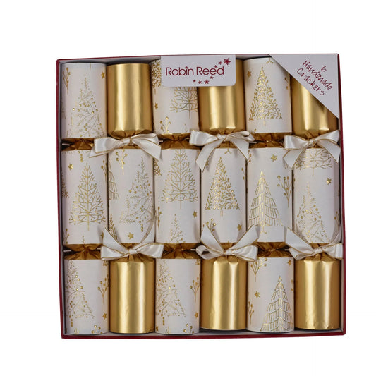 Smellbonbon - hvit og gull - 6 stk 30 cm - Juletrepynt.no