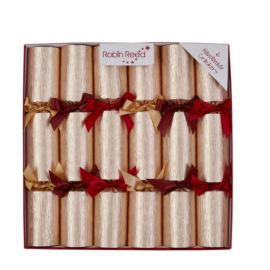 Smellbonbon i gull med sløyfer - 6 stk 30 cm - med eksklusiv gave - Juletrepynt.no