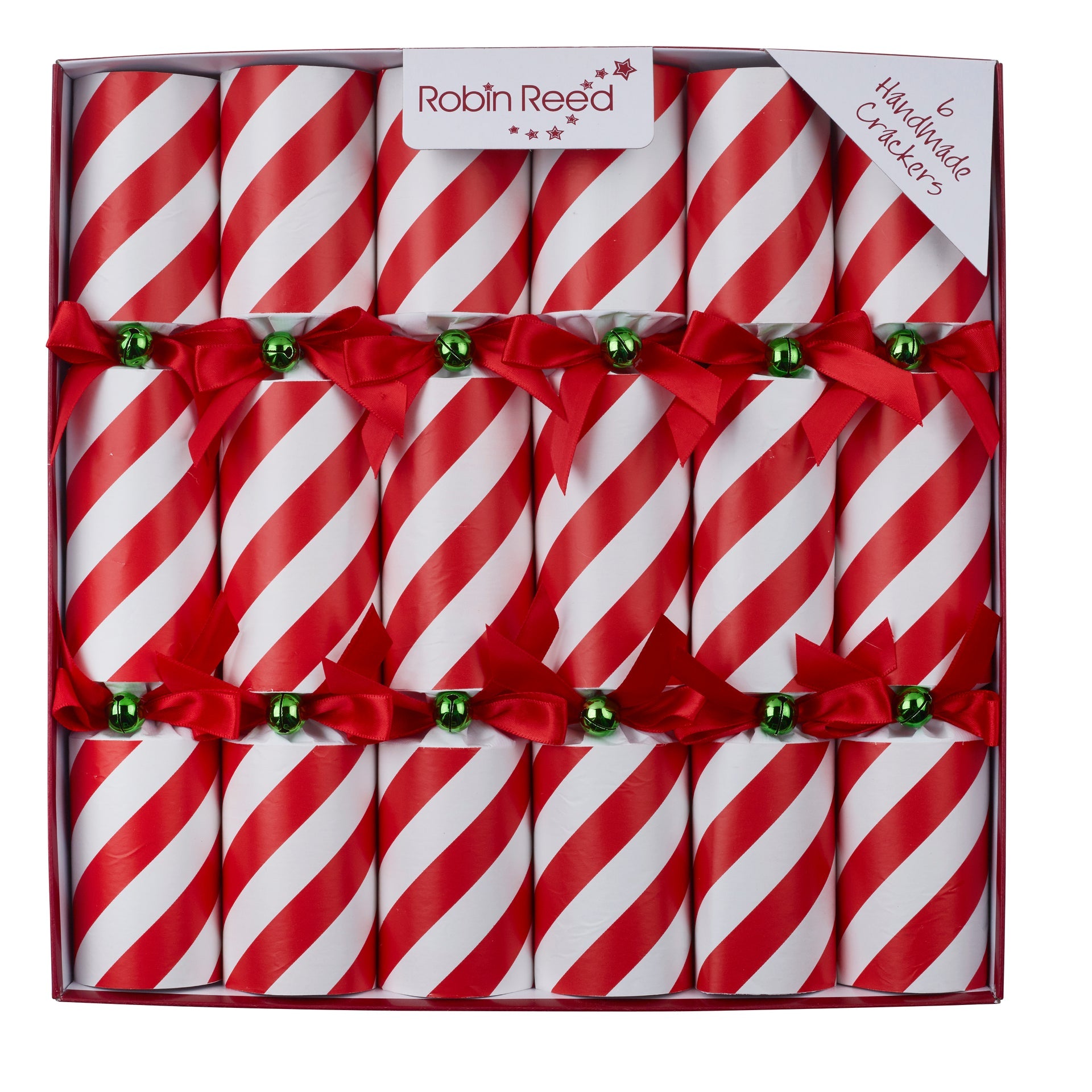Candy Cane Jingle Bell smellbonbon med rødt og hvitt candy cane-design