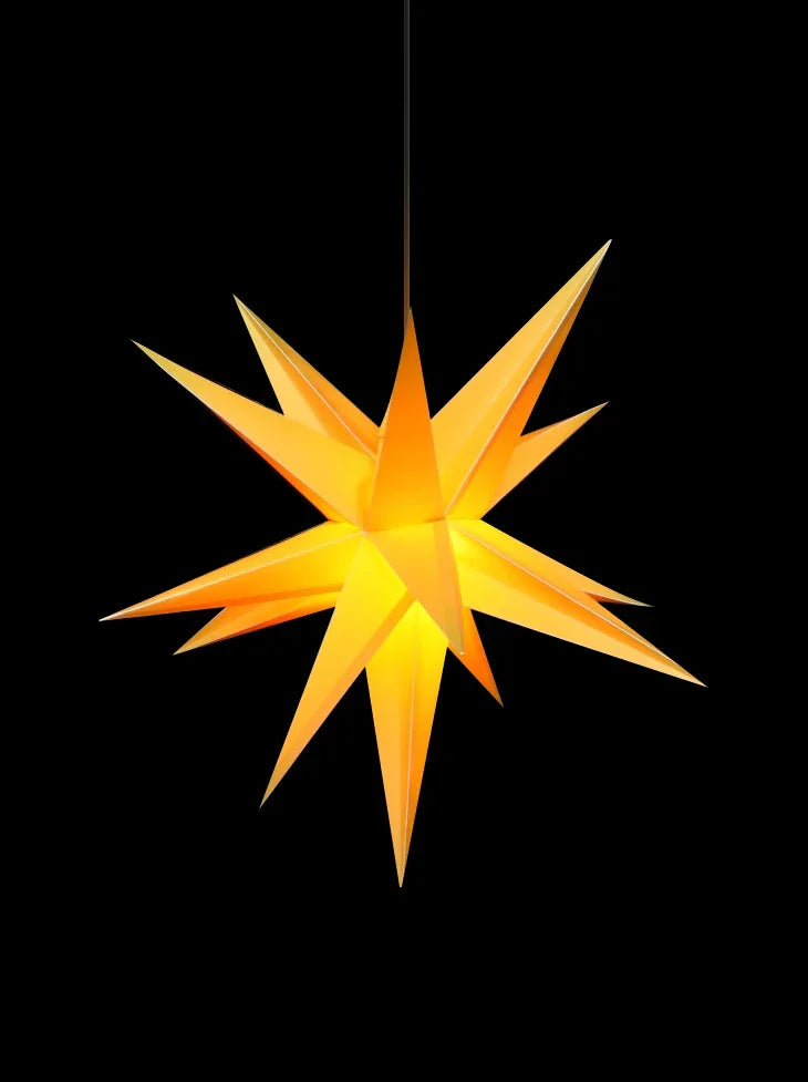 3D Stjerne gul - 75 CM - Juletrepynt.no