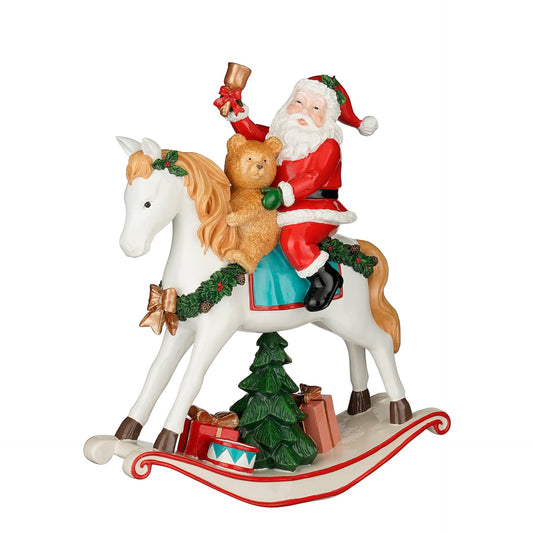 Stor gyngehest - nydelig julepynt - 35 cm - Julelysbutikken.no