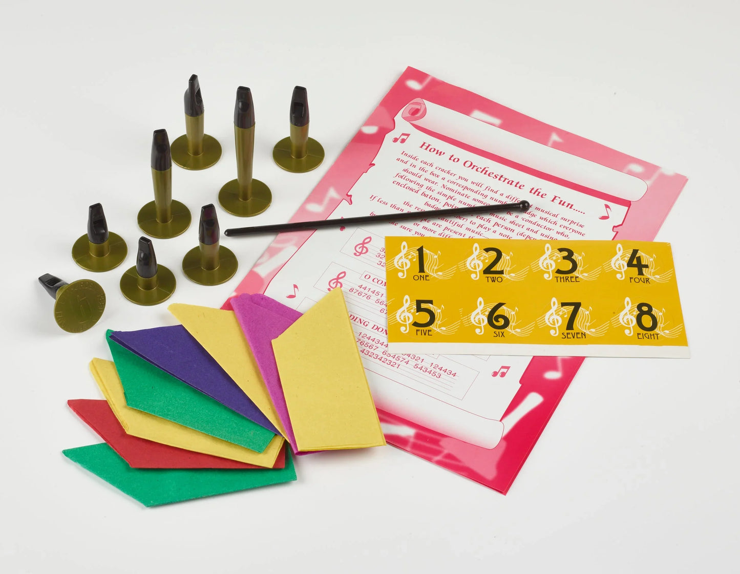 Concerto fanfare 8 stk smellbonbon med fløyter - Juletrepynt.no