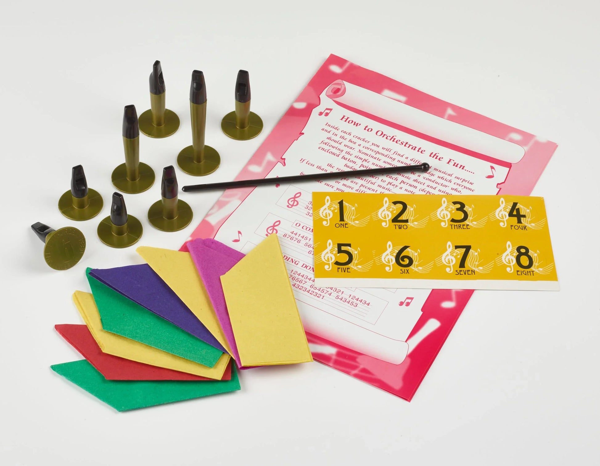 Concerto fanfare 8 stk smellbonbon med fløyter - Juletrepynt.no