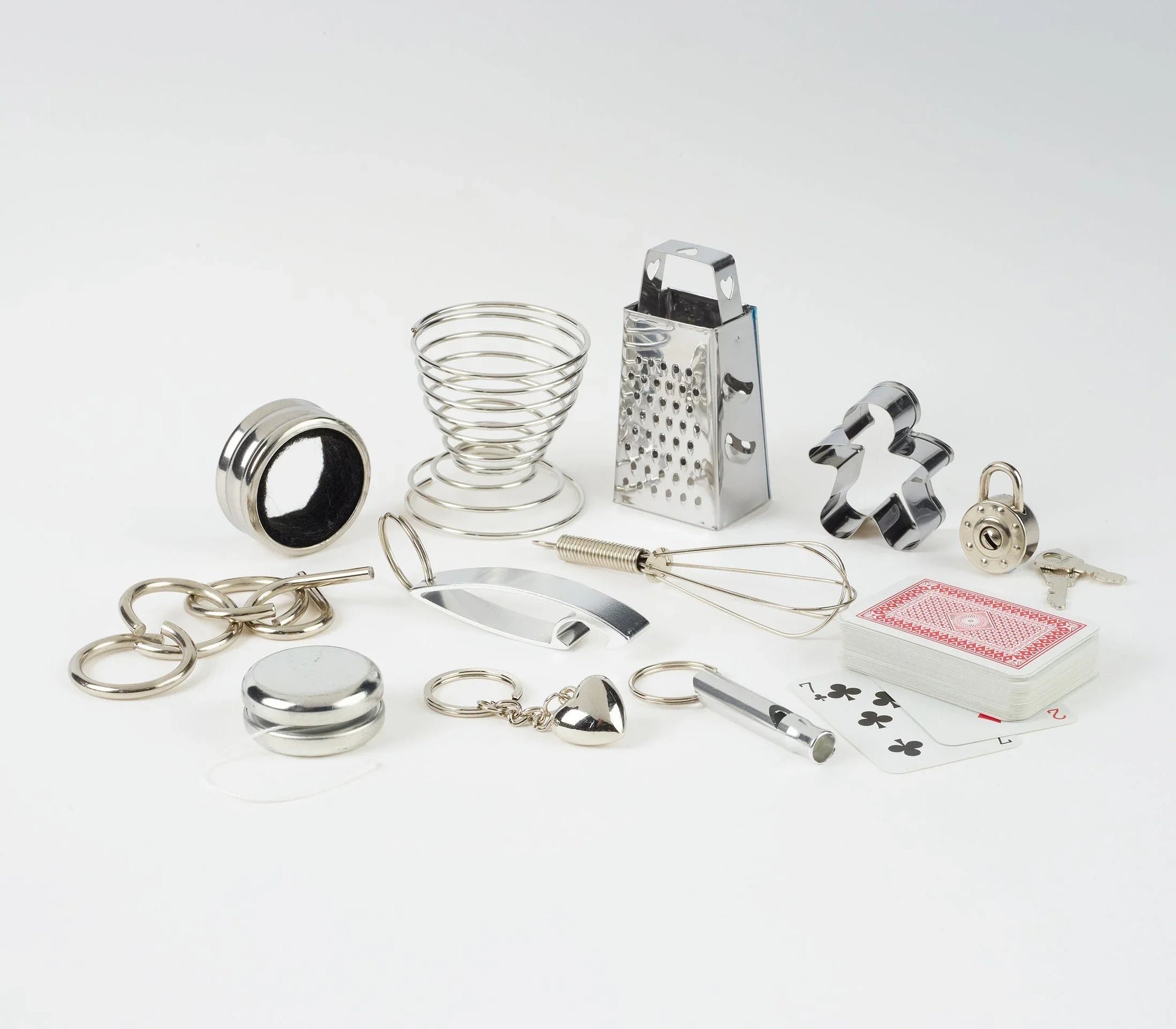 Smellbonbon i sølv - 6 stk borddekorasjoner med gave - Juletrepynt.no