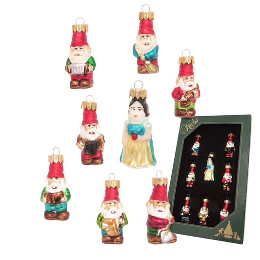 Snøhvit og de syv dvergene - minisett med juletrepynt