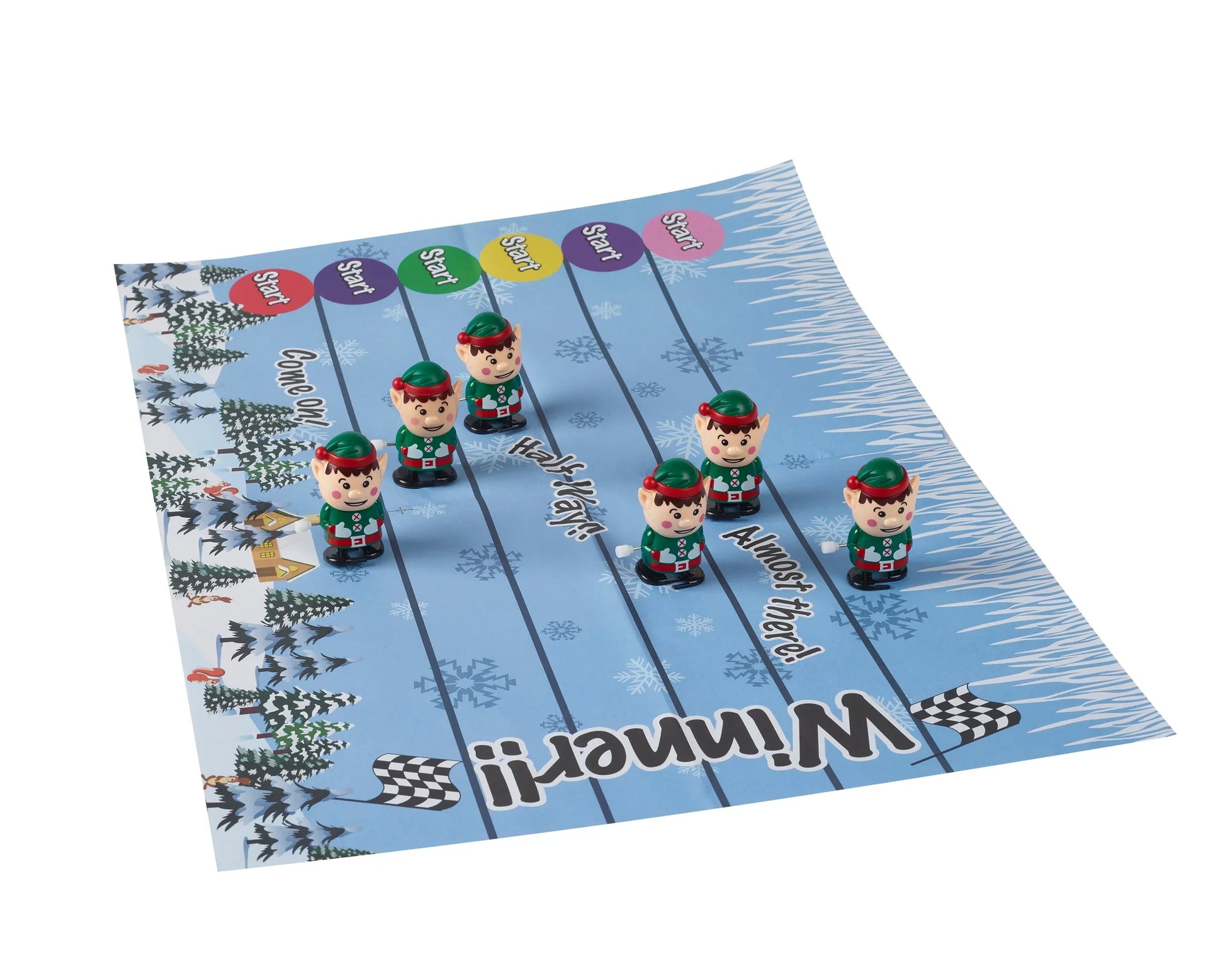 Håndlagde smellbonbon - 6 stk - 33 cm - kappløp alver - Juletrepynt.no