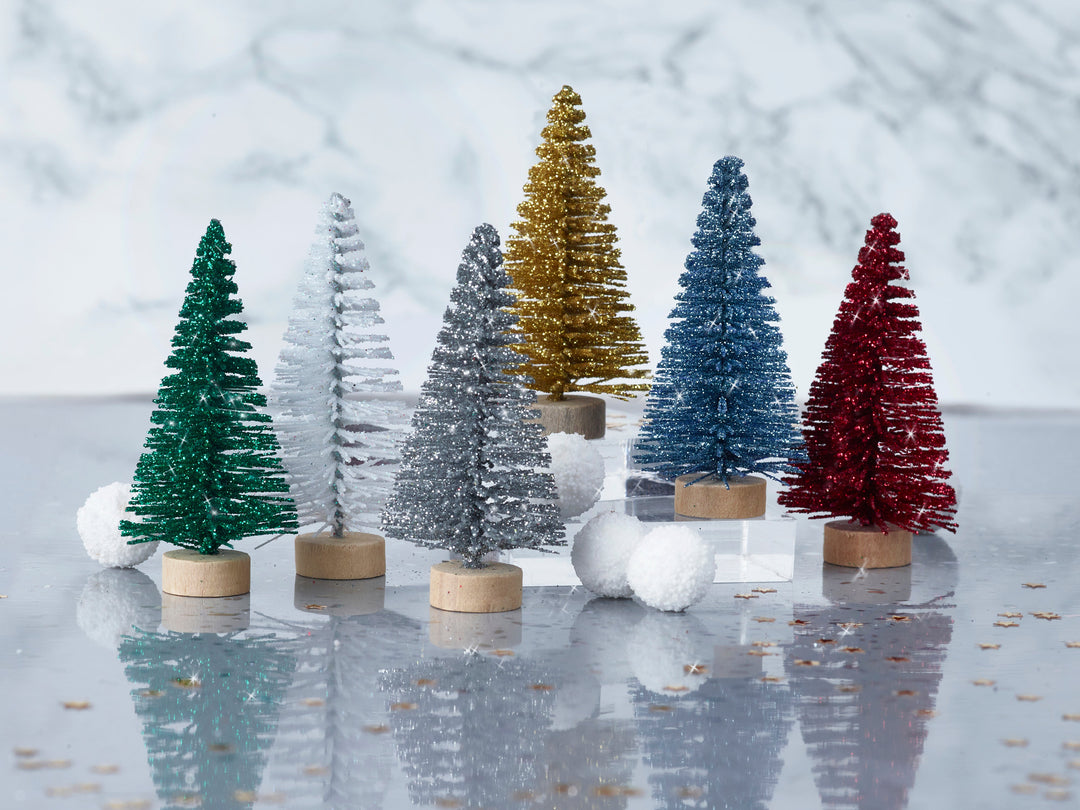 Juletrær i glitter