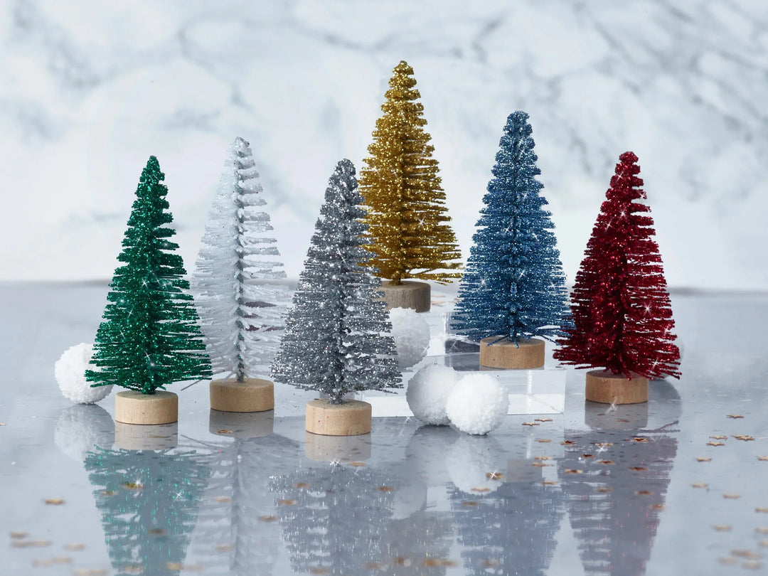 Juletrær i glitter